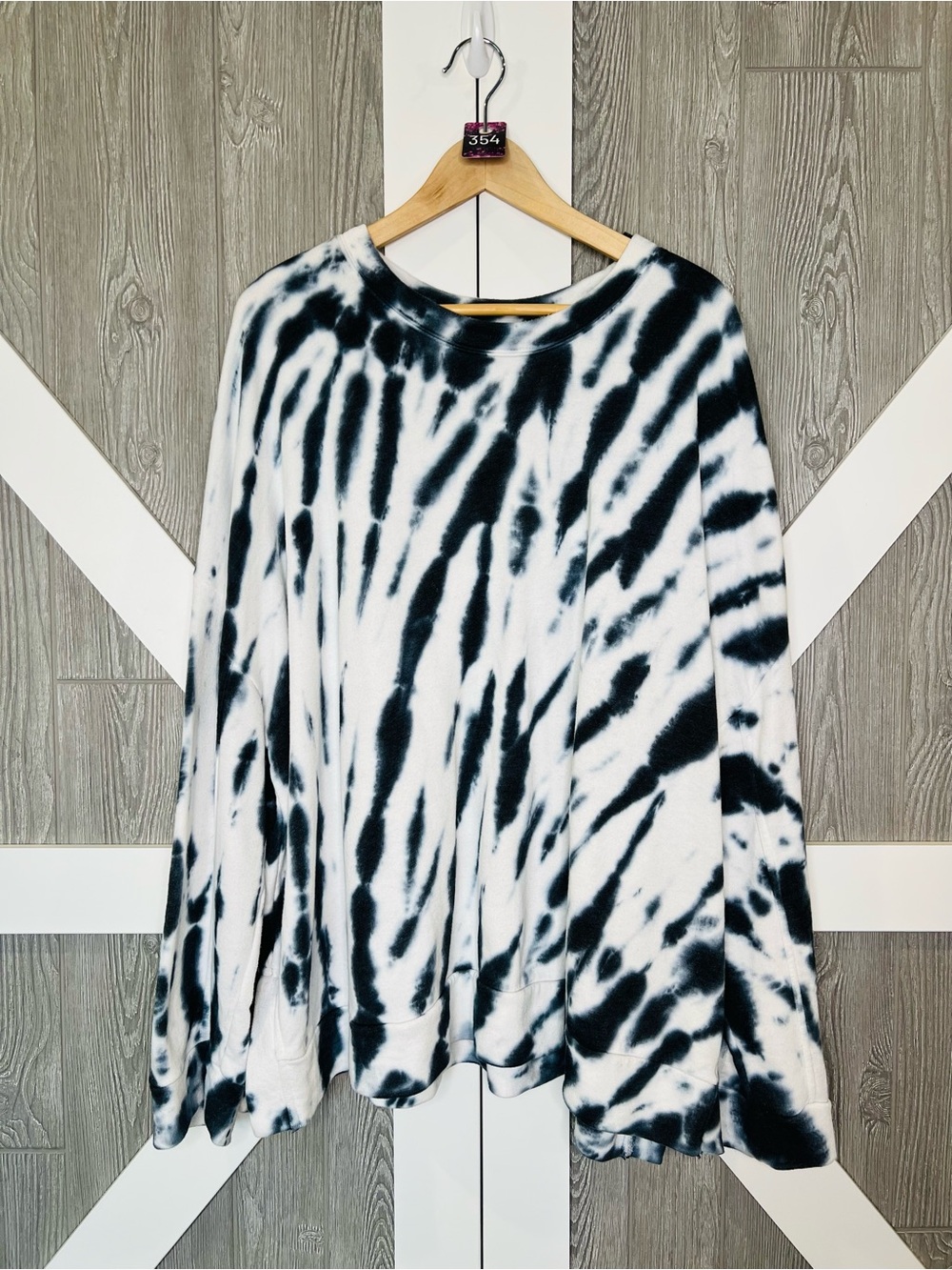 354. Zella Coastal Tie Dye Crewneck Sweatshirt 3x - Picture 1 of 7